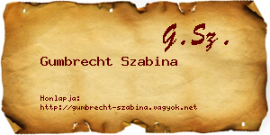 Gumbrecht Szabina névjegykártya